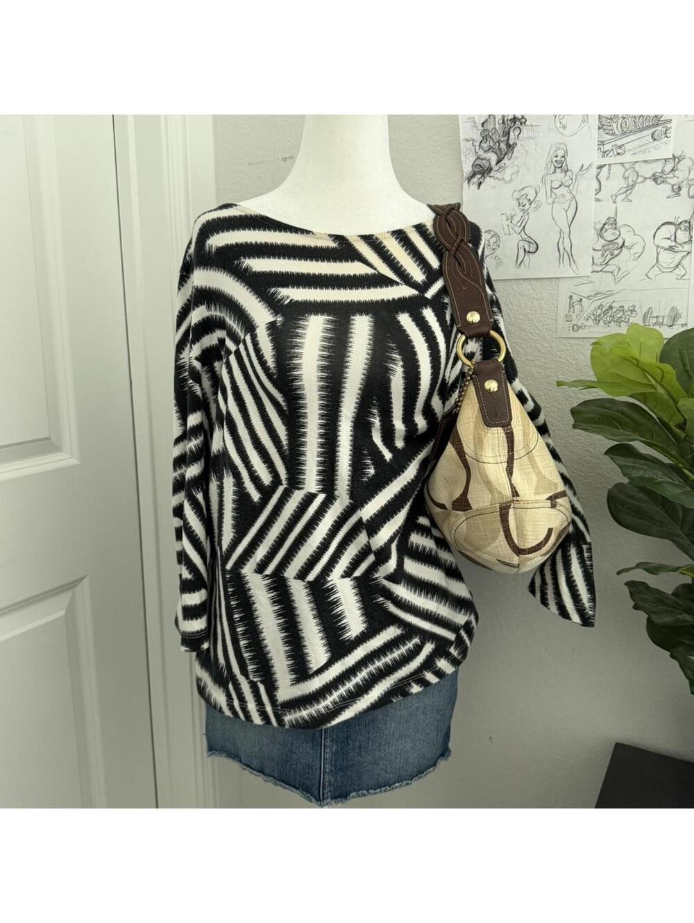 Ruby Red printed long sleeve top